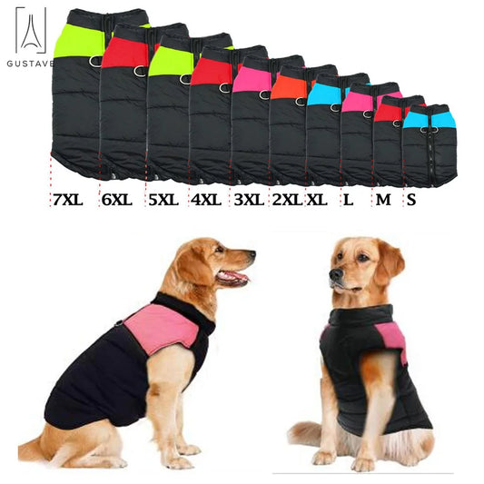 Waterproof Warm Dog Coat for Winter Pet Vest Jacket Clothes for Large Dogs (66Lb-110Lb) "7Xl,Pink"