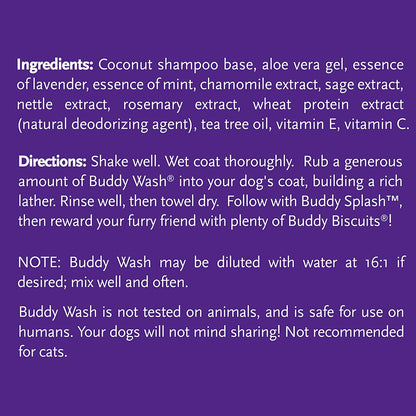 Buddy Wash Dog Shampoo & Conditioner for Dogs with Botanical Extracts and Aloe Vera