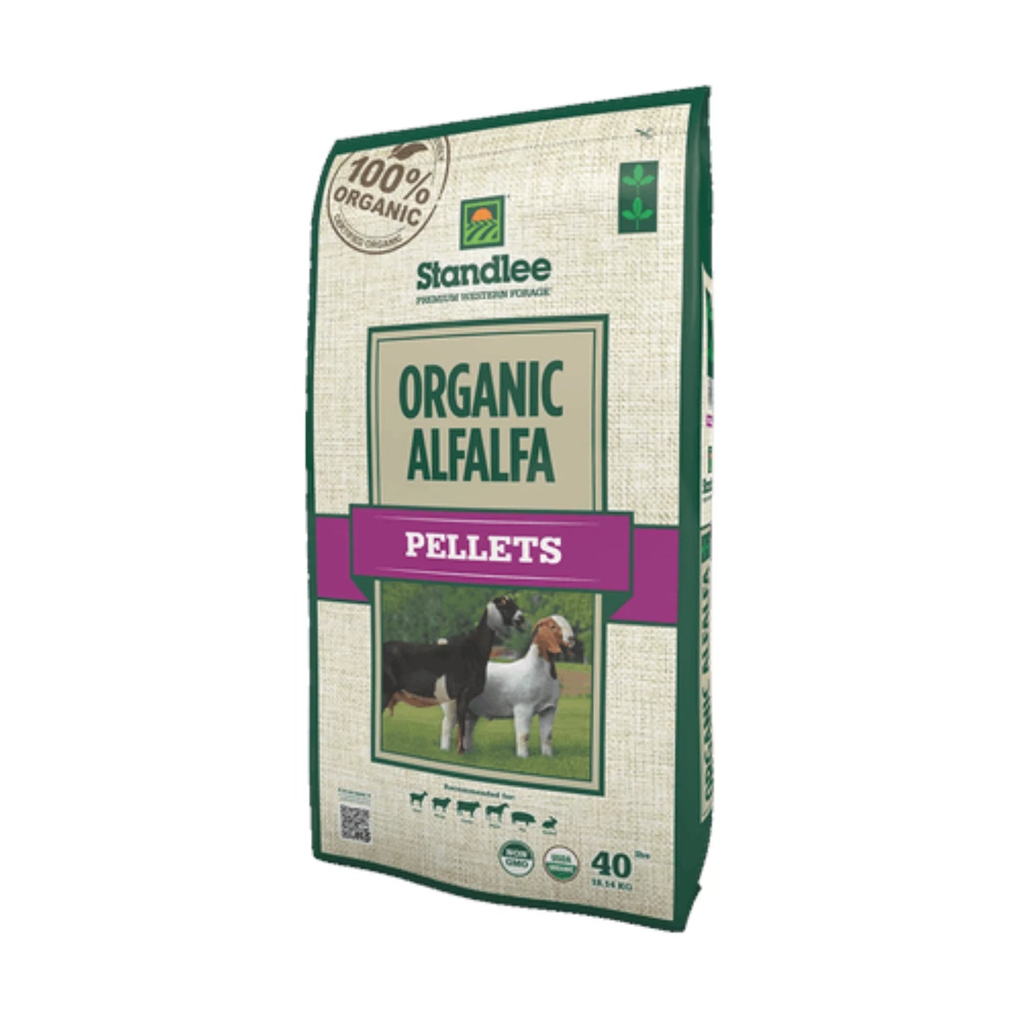 1175-ORG-30101-0-0 Organic Alfalfa Pellets 40 Lbs. Horse and Goat Feed